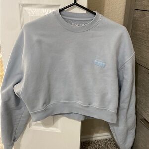 SET ACTIVE Light Blue Cropped Crewneck Sweatshirt